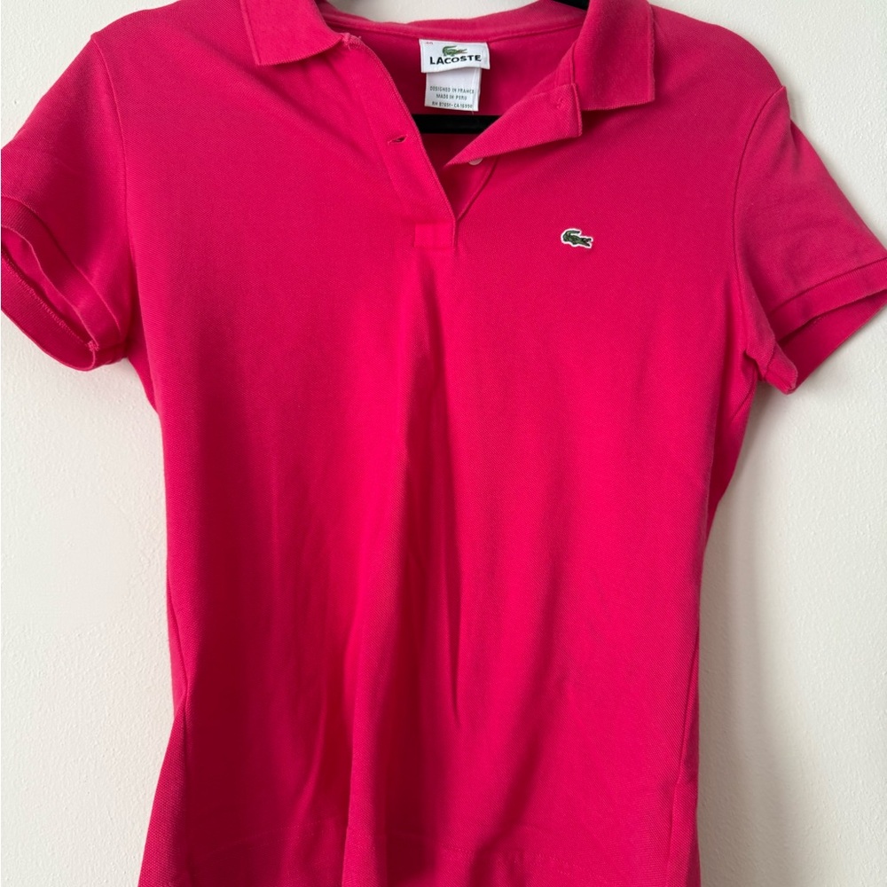 Lacoste Pink Polo Shirt